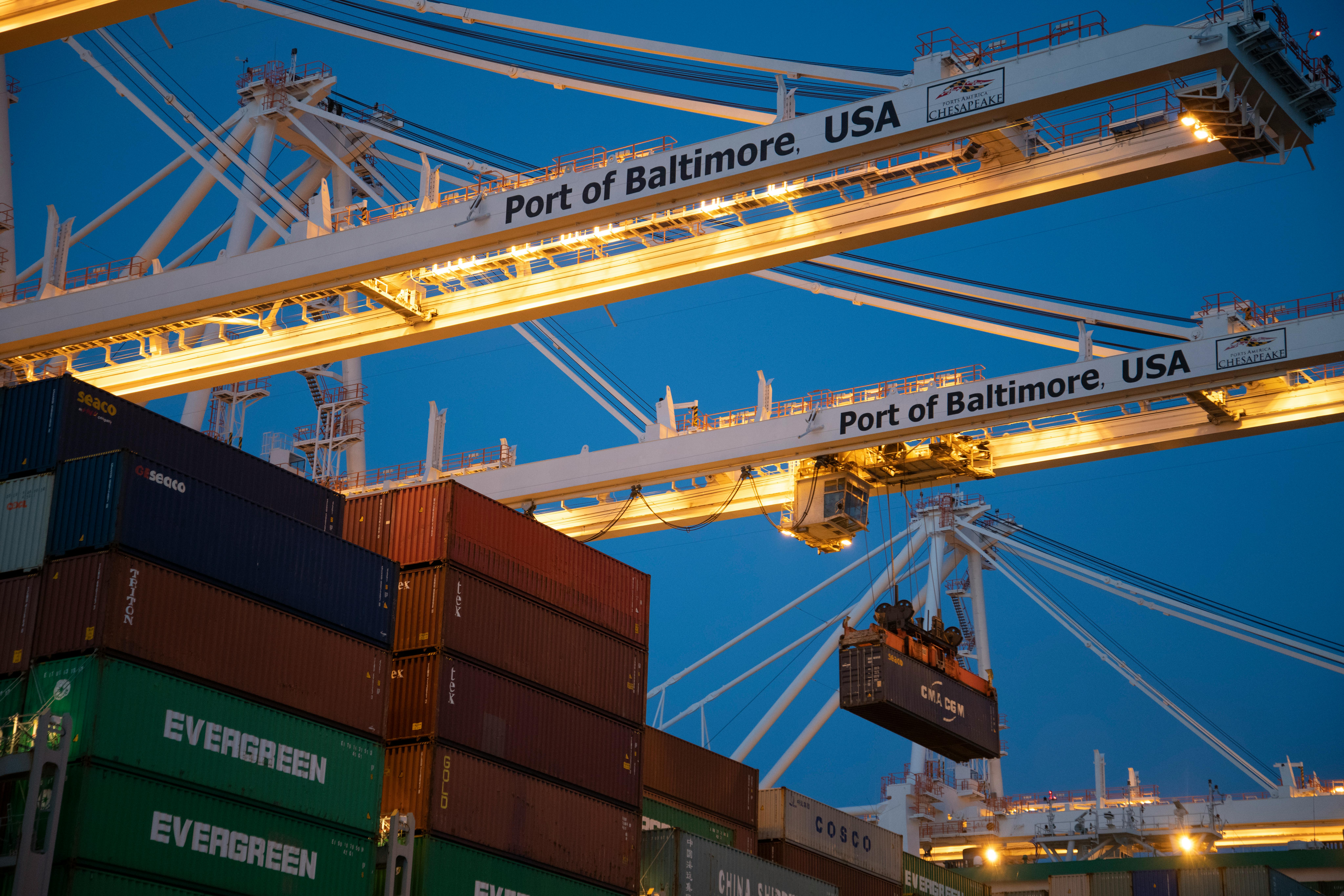 Crane in Port of Baltimore